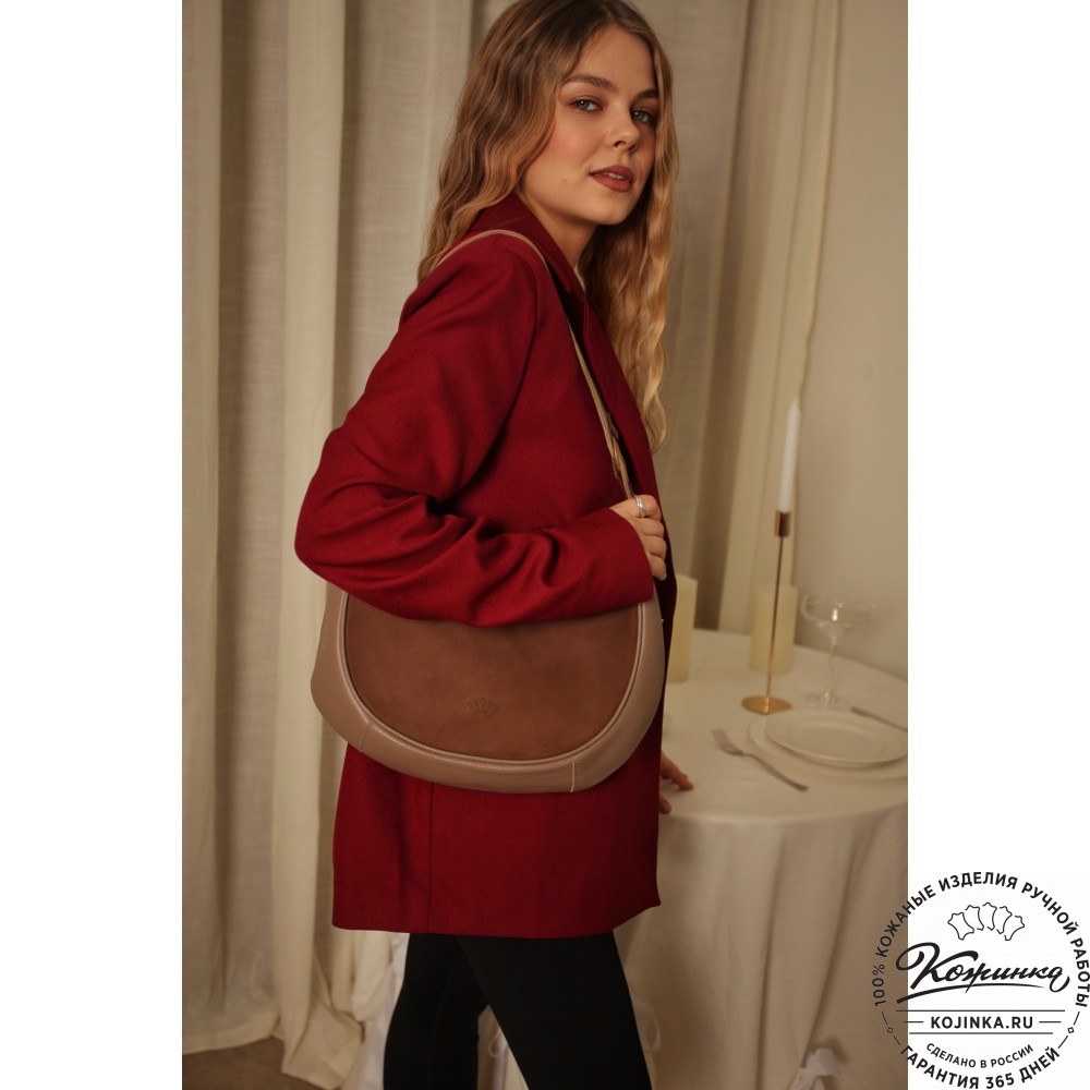  Женская кожаная сумка "Валенсия" (кофе)